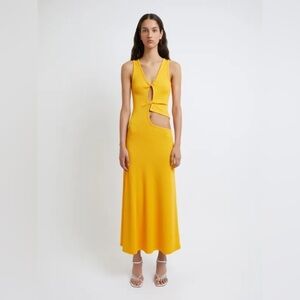 New! Christopher Esber Orange Open Twist Cutout Maxi Dress Mango 🧡AU 4/ XS NWT!